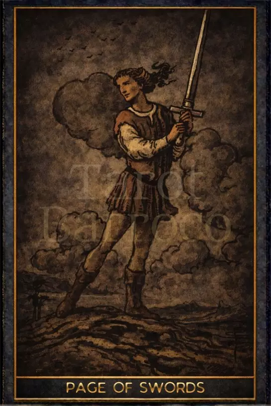 Carta Pajem de Espadas