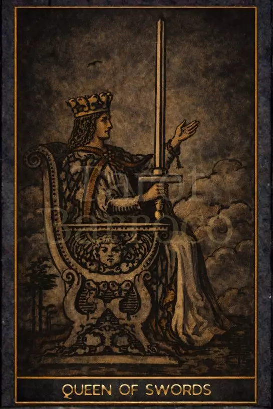Carta Rainha de Espadas
