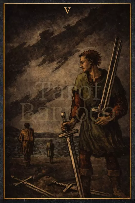 Carta Cinco de Espadas